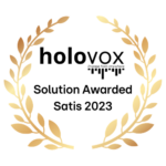 Satis - logo mentionnant "solution awarded Satis 2023" 